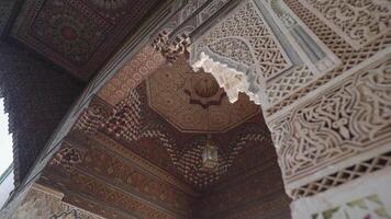 Marrakesh, Morocco - December 7, 2023 - Bahia Palace Palais Bahia - a Sprawling Complex of Gardens, Courtyards, and Rooms with Impressive Moroccan Architecture and Design video