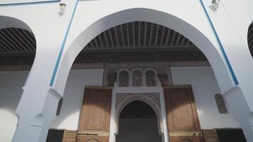 Marrakesh, Morocco - December 7, 2023 - Bahia Palace Palais Bahia - a Sprawling Complex of Gardens, Courtyards, and Rooms with Impressive Moroccan Architecture and Design video