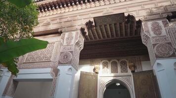 Marrakesh, Morocco - December 7, 2023 - Bahia Palace Palais Bahia - a Sprawling Complex of Gardens, Courtyards, and Rooms with Impressive Moroccan Architecture and Design video
