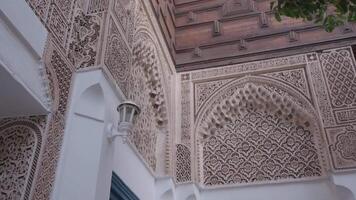 Marrakesh, Morocco - December 7, 2023 - Bahia Palace Palais Bahia - a Sprawling Complex of Gardens, Courtyards, and Rooms with Impressive Moroccan Architecture and Design video