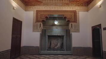 Marrakesh, Morocco - December 7, 2023 - Bahia Palace Palais Bahia - a Sprawling Complex of Gardens, Courtyards, and Rooms with Impressive Moroccan Architecture and Design video