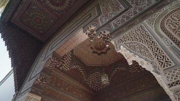 Marrakesh, Morocco - December 7, 2023 - Bahia Palace Palais Bahia - a Sprawling Complex of Gardens, Courtyards, and Rooms with Impressive Moroccan Architecture and Design video