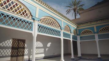 Marrakesh, Morocco - December 7, 2023 - Bahia Palace Palais Bahia - a Sprawling Complex of Gardens, Courtyards, and Rooms with Impressive Moroccan Architecture and Design video
