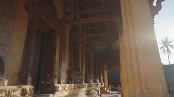 Vientiane, Laos - November 14, 2023 - Statue of Buddha Image in Wat Sisaket, one of the oldest Buddhist temple video