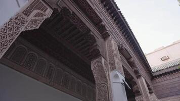 Marrakesh, Morocco - December 7, 2023 - Bahia Palace Palais Bahia - a Sprawling Complex of Gardens, Courtyards, and Rooms with Impressive Moroccan Architecture and Design video