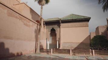 Marrakesh, Morocco - December 7, 2023 - Bahia Palace Palais Bahia - a Sprawling Complex of Gardens, Courtyards, and Rooms with Impressive Moroccan Architecture and Design video