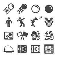 shot put icon set vector