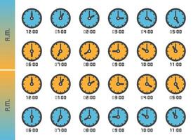 clock icon set vector