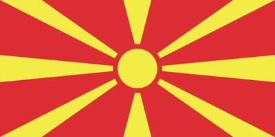 The flag of North Macedonia vector