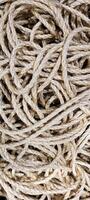 tangled strings with abstract shapes photo