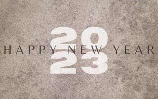 happy new year 2023 textured gray background,abstract background photo