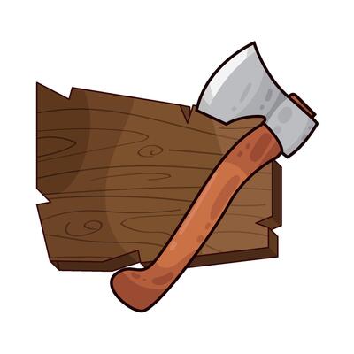 Illustration of wood cutting