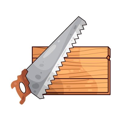 Illustration of wood cutting