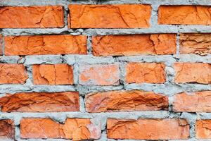 wall of the house of the old red brick. texture and background for designers photo