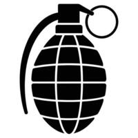 Hand grenade or fragmentation grenade flat icon for games and apps vector