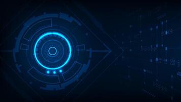 Tech circle abstract technology. Futuristic digital hi-tech background design. vector