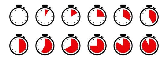 Timer, clock, stopwatch symbol. Label Cooking Time Illustration. vector