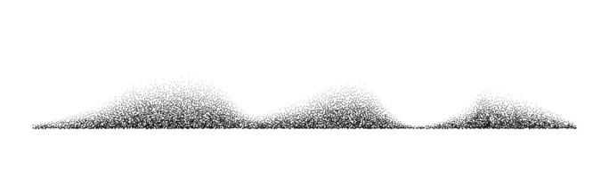 Grainy wave with noise gradient. Dotted wavy texture with grain. grunge pattern. vector