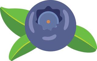 Blueberry berry with leaves isolated on white vector