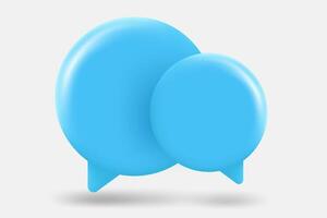 Speech bubbles with copy space. 3d illustration vector