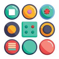 Modern Web button collection for web site. Web design elements for UI designer vector