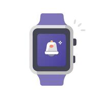 Smartwatch Notification Illustration for UI designer. Smartwatch online communication abstract concept. vector