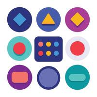 Modern Web button collection for web site. Web design elements for UI designer vector