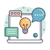 Virtual Team Brainstorming Session- Innovating Together in the Digital Workspace illustration vector
