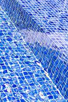 macro photography of the water surface in the pool highlighting textures photo