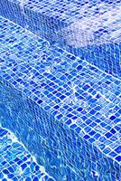 macro photography of the water surface in the pool highlighting textures photo