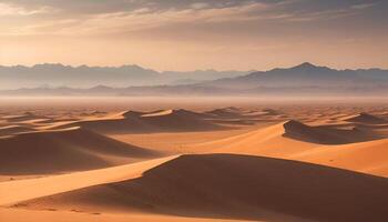 the desert is covered with sand dunes and mountains photo