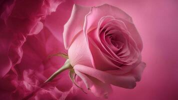 a pink rose is shown in the center of the image photo