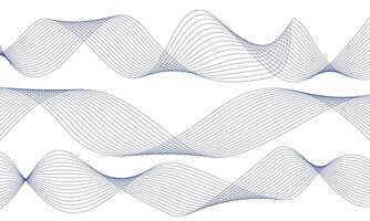 Aesthetic contemporary stripe line art, wavy, curve in monochrome vector