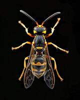 High-Resolution Close-Up Images of Various Insects on Black Background photo