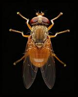 High-Resolution Close-Up Images of Various Insects on Black Background photo