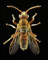 High-Resolution Close-Up Images of Various Insects on Black Background photo