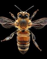 High-Resolution Close-Up Images of Various Insects on Black Background photo