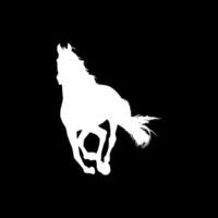 Horse Silhouette, flat style, can use for Logo Gram, Art Illustration, Emblem, Pictogram, Apps, Website or Graphic Design Element vector