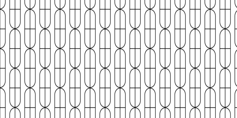 Black Line Geometric shape on white Background Pattern