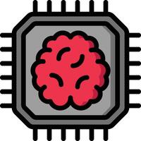 artificial intelligence illustration, icon or symbol vector
