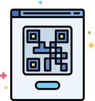 qr code illustration, icon or symbol vector