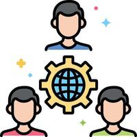 outsourcing illustration, icon or symbol vector