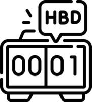 alarm clock illustration, icon or symbol vector