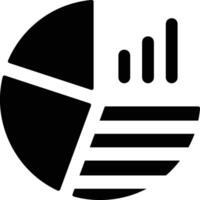 pie chart illustration, icon or symbol vector