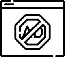 ad blocker illustration, icon or symbol vector