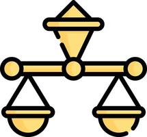 justice scale illustration, icon or symbol vector