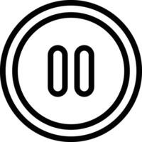 pause button illustration, icon or symbol vector