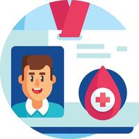 donor card illustration, icon or symbol vector