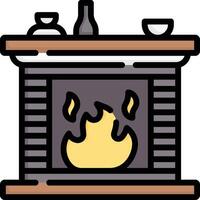 fireplace illustration with the extension .eps vector