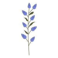 Wild flower illustration isolated on white background. vector